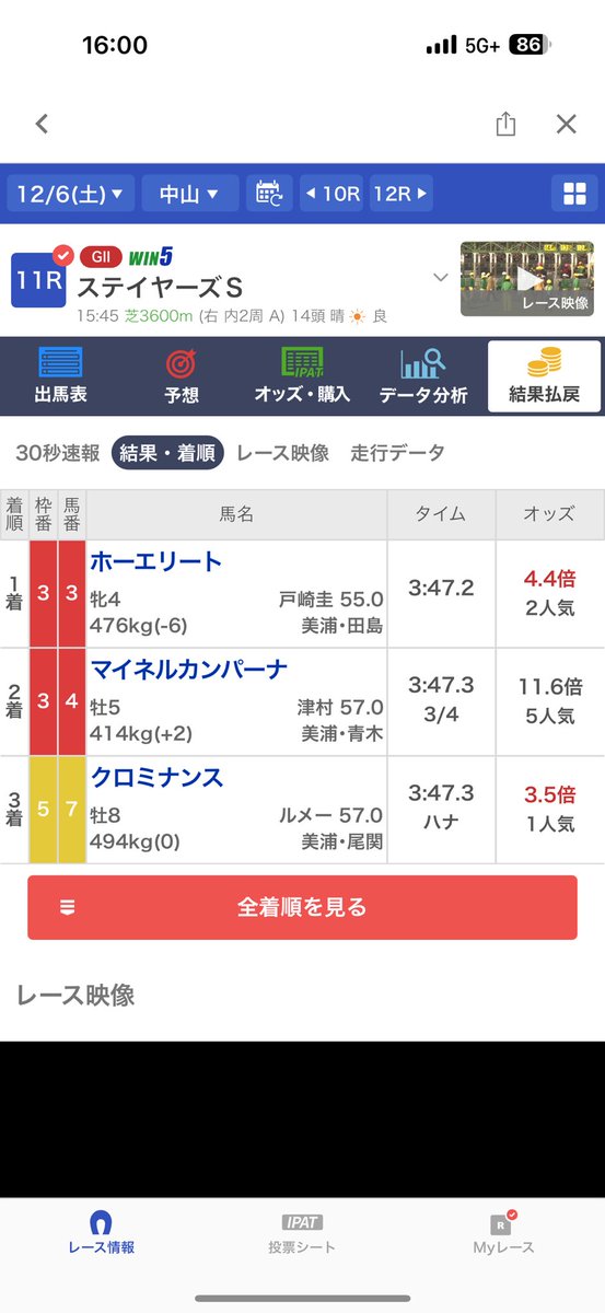orfbl05290201's tweet photo. 最後まで見ると良いことあるかも👇

中央お疲れ様でした！
後半8連続的中はさすがにバケモノでした…😂🔥

【🎯本日8連続的中】

中山9r
◎9サノノグレーター6.9倍🥇
→単勝🎯

中京10R
◎12 ワイノナオミ 13.7倍🥈
→ 馬連本線🎯

阪神10R
◎2 ファムエレガンテ 8.8倍🥇
→ ワイド15倍🎯

阪神11R
◎10 デビットバローズ 4.3倍🥇
→ 単勝&ワイド本線🎯

阪神12R
◎9 マーシーラン *6.8倍(4人気)*🥉
→ ◎○▲ビタ🎯

中山10R
◎4 プルナチャンドラ 4.3倍🥈
→ 馬連本線🎯

中山11R
◎3 ホーエリート 4.4倍🥇
→ 完璧的中🎯

中山12R
◎3 ヴァンヴィーヴ 4.2倍🥈
→ ワイド本線🎯

明日のモーニング予想
ランダム送信します📤✨

いいね❤️‍🔥
RP♻️
リプだけ✍️で🆗