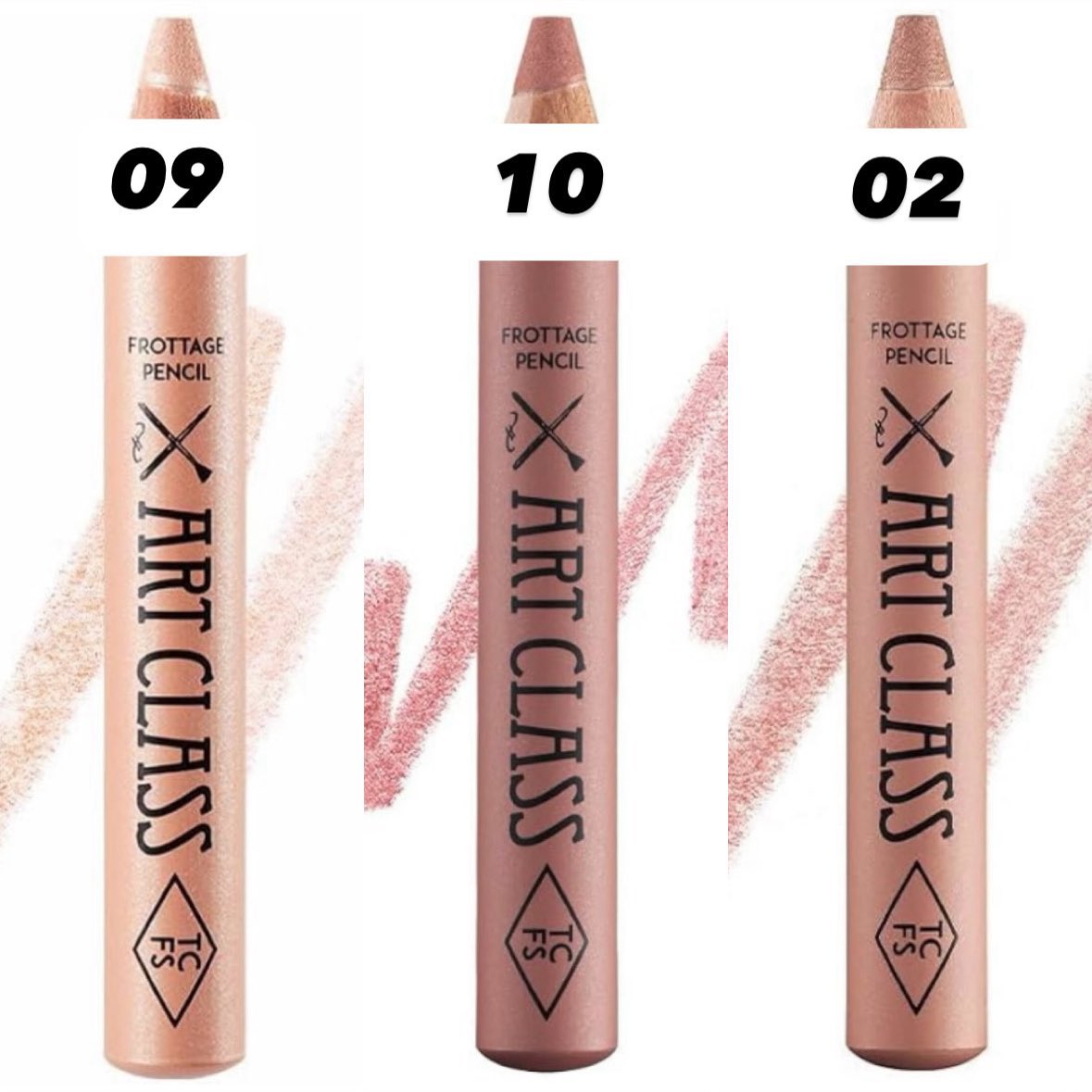 涙袋難民へ。
韓国のメイクサロンで激推しされたフロッタージュペンシルはこの3色だったよ❕本場のアイドルたちは基本暗め涙袋らしい✍🏻