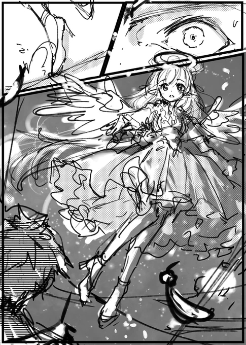 こんな雰囲気の漫画描きたいというらくがき⋯ 