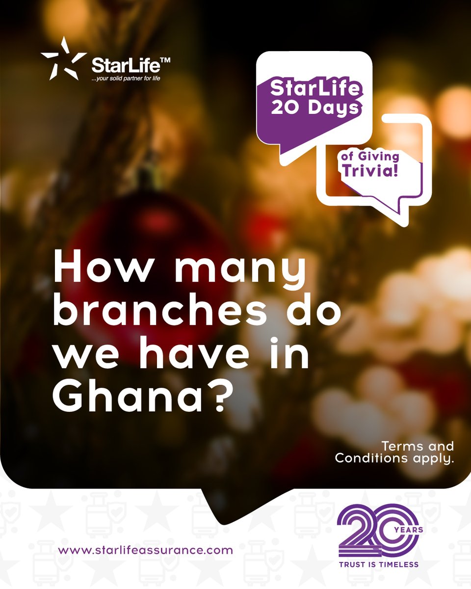 Starlifegh's tweet photo. Day 3 of our 20 Days of Giving is here! 

Share your answer below for a chance to win a GH₵500 shopping voucher!

Remember, Day 1 to 5 winners would be chosen from Instagram.

Keep the answers coming… 17 more days, 17 more chances to win.

#20DaysOfGiving #TrustIsTimeless https://t.co/6UTD21vGyz