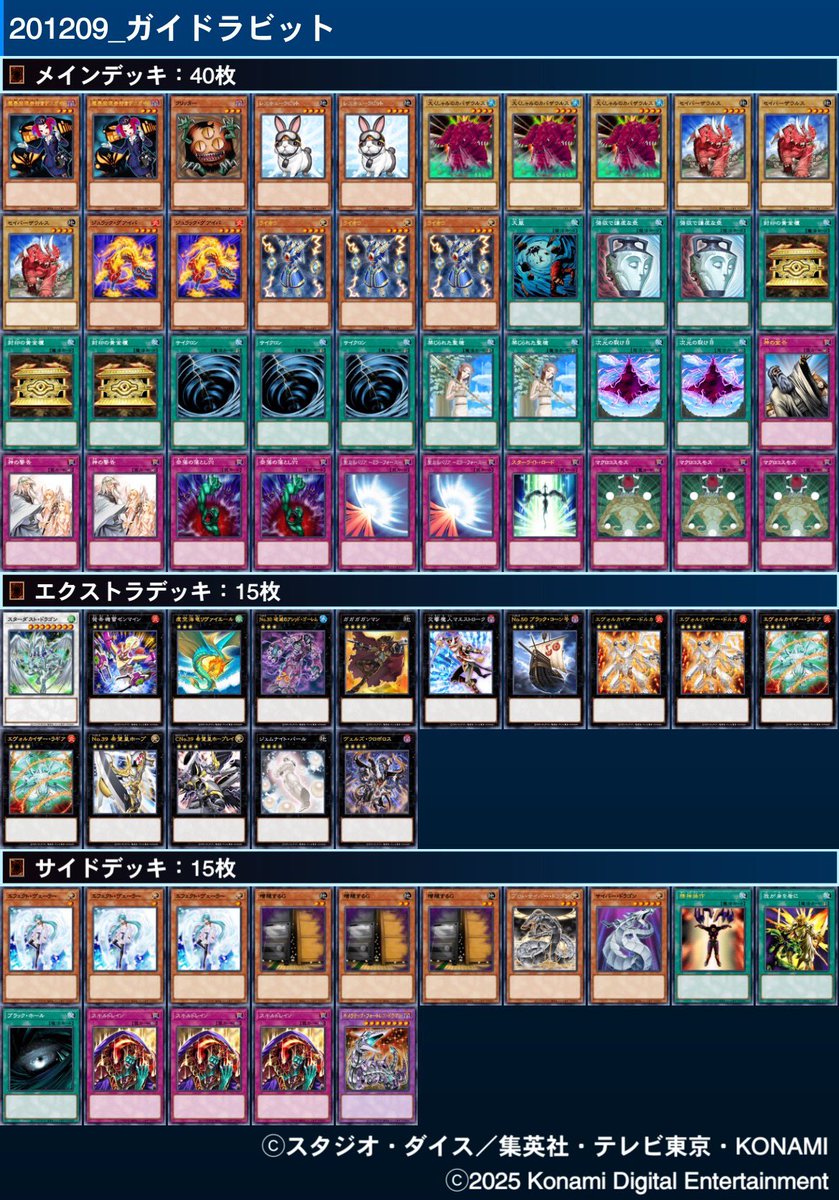 熱波亭(1209ゲートボール)ガイドラビット使って4位だった
サイド適当すぎてサイド後鬼弱かったけどおもろかったー