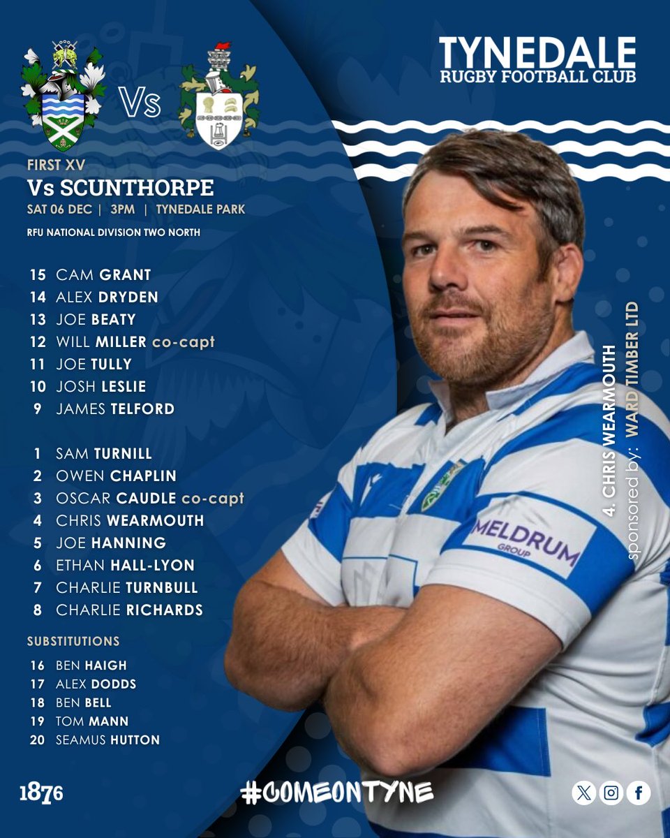 TynedaleRFC's tweet photo. This weekend's selected squads.
Centurions &amp; Colts matches off but still lots going on.
Enjoy your rugby everyone.
"COME ON TYYYYYNE" https://t.co/cOJh3Awuke
