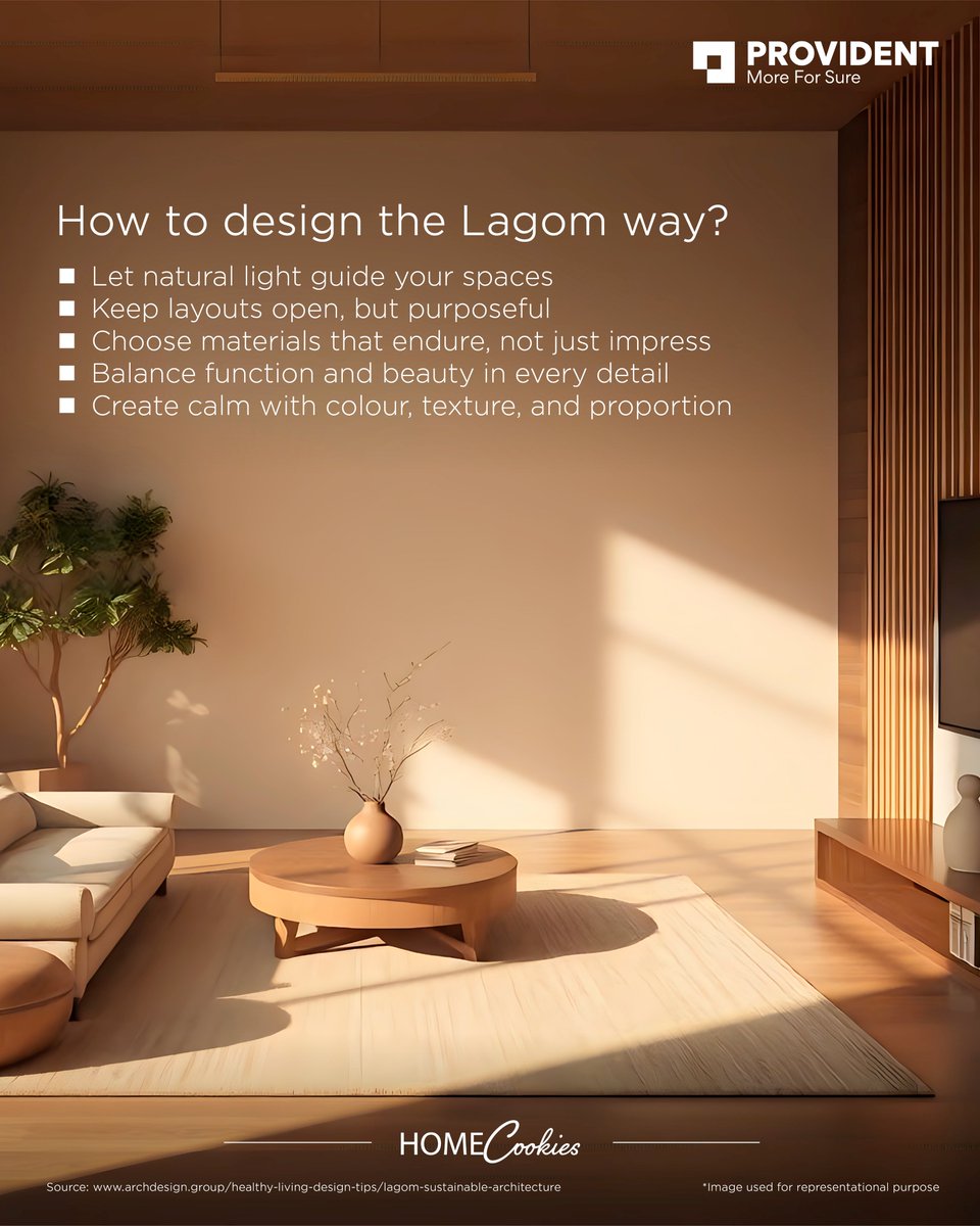 ourprovident's tweet photo. Too much overwhelms, too little restricts, somewhere between the two lies Lagom, the Swedish approach to balanced living and mindful design.

#ProvidentHousing #HomeBuyingTips #SmartPropertyDecisions #MoreForSure #HomeInvestment #RealEstateAwareness #PropertyTips https://t.co/NeGrbyKoYp
