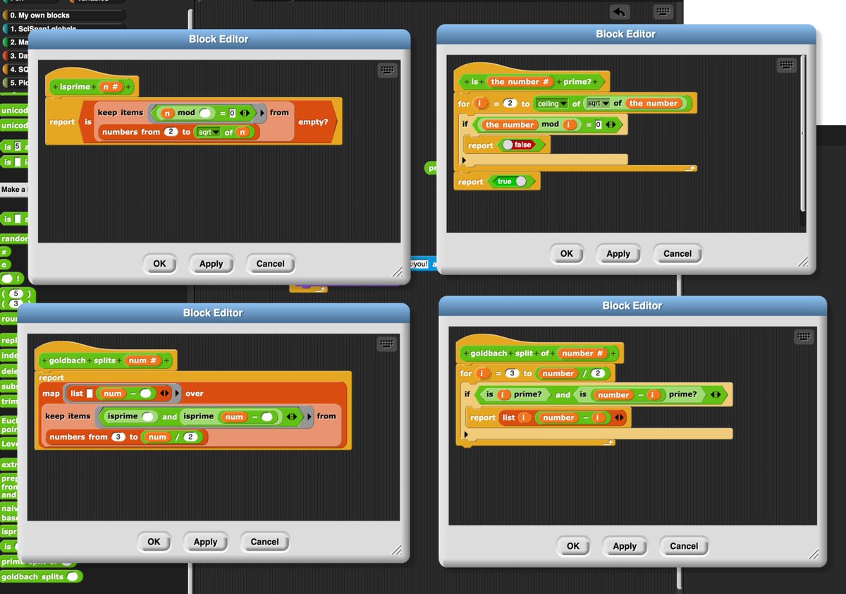 nileshtrivedi's tweet image. Today in #FamilyMath and #TMWYK:

Difference between functional programming (on the left) vs imperative programming (on the right):