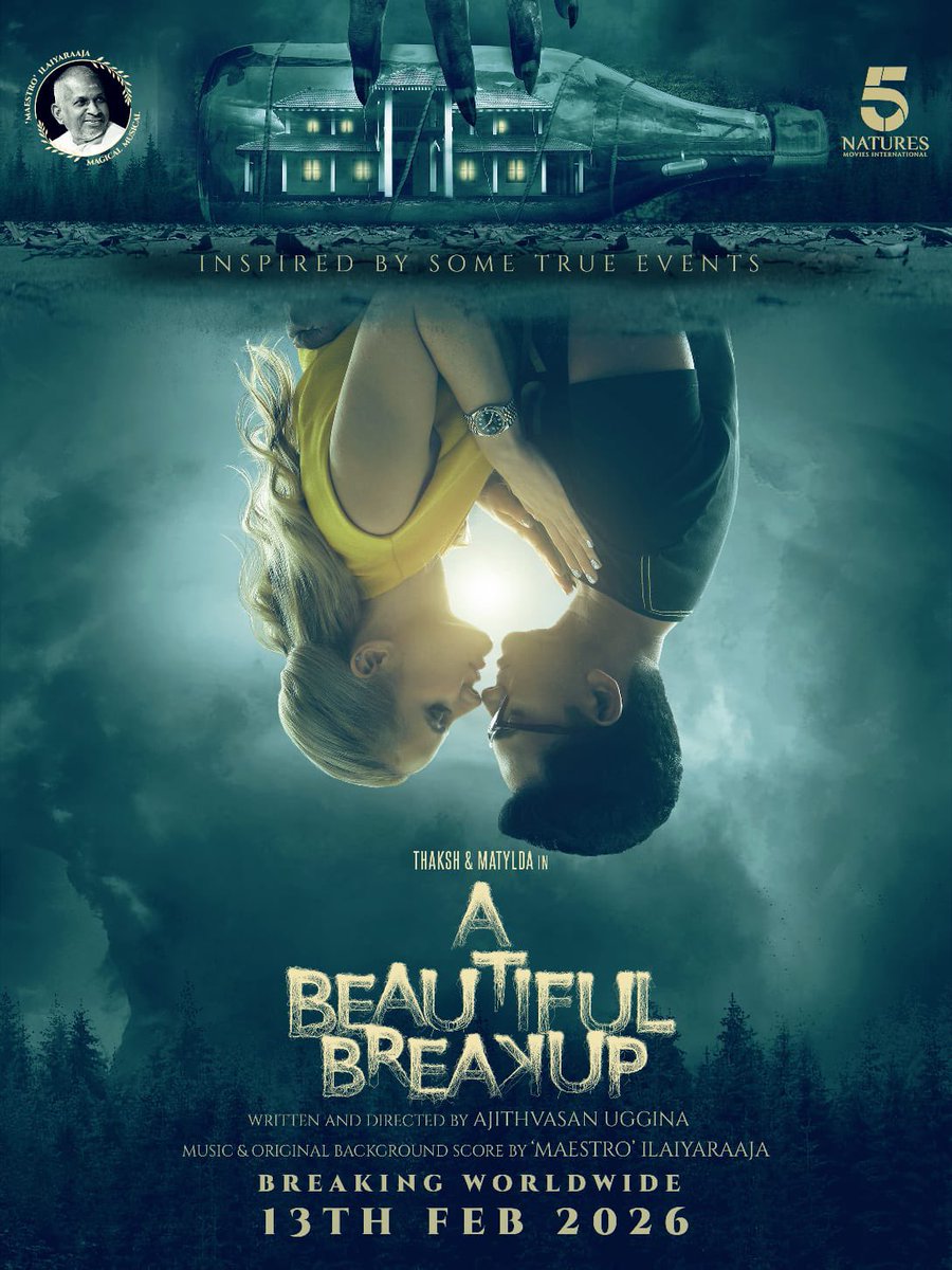 mayirepochu1's tweet photo. இளையராஜா-வின் ஆங்கில மொழி திரைப்படமான #ABeautifulBreakup, 
ஒரு காதல் த்ரில்லர்.
பிப்ரவரி 13, 2026 காதலர் தின வெளியீடு.
சர்வதேச பார்வையாளர்களிடையே கவனத்தை ஈர்த்த
அப்படத்தின் டீசர்.
👇
@abreakupmovie 
@thaksh06 
@matyldab8 https://t.co/qnvpOl8UL1