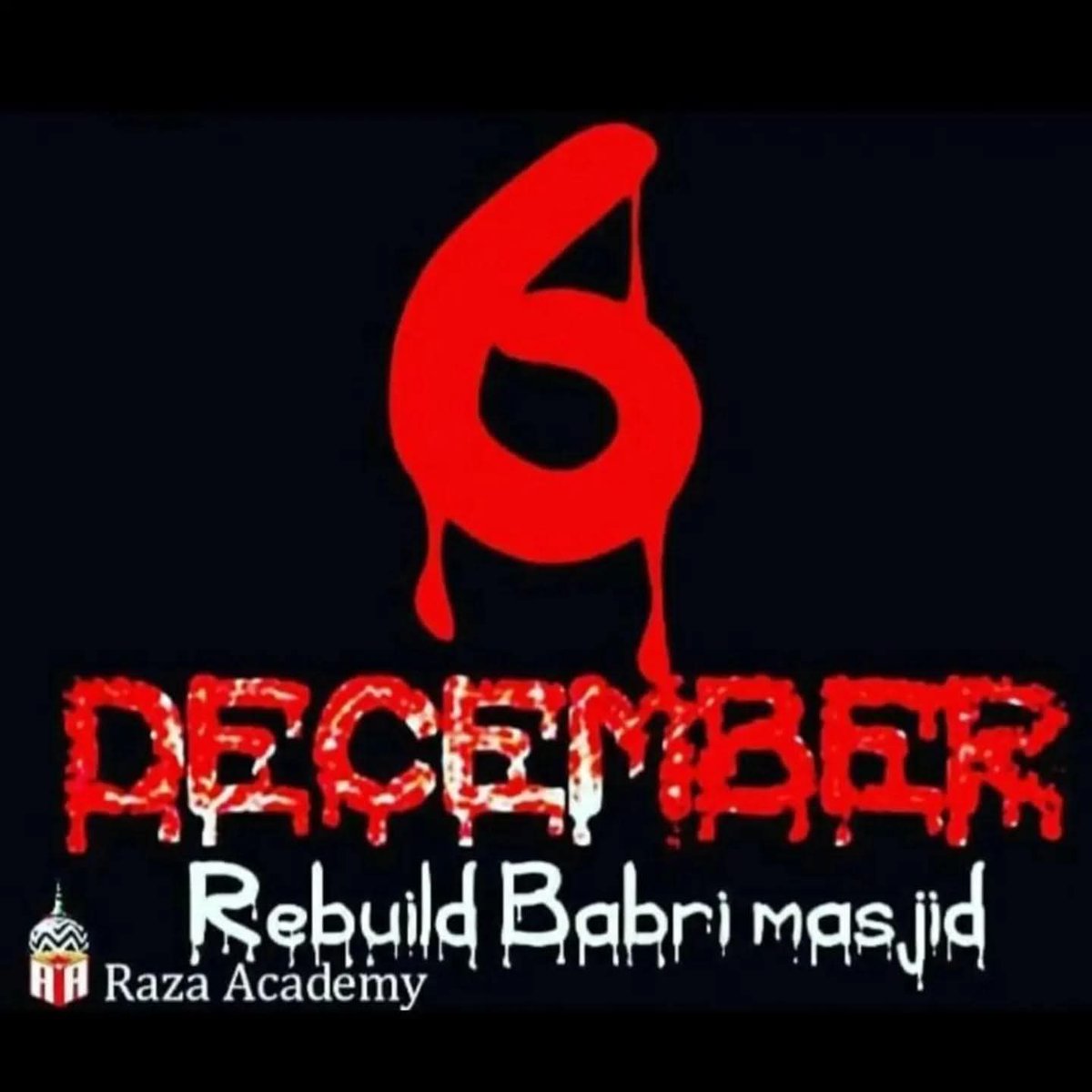 razaacademyho's tweet photo. #BlackDay 
#6December ko #BabriMasjid ki 33viñ barsi par mulk bhar mein Azaaneiñ di jaye - #RazaAcademy

6 Dec 1992 ko shar pasandoñ ke zariye Babri Masjid ko shaheed kar diya gaya tha us waqt se lekar Raza Academy ki appeal par poore mulk mein 6 Dec ko 3:45 par Azaaneiñ di jaati hai.

Aaj baroz Saturday 6 Dec 2025 ko 3:45 par in 4 jaghoñ par Azaan di jayegi
● Khatri Masjid, Pydhonie ke bahar
● Mohammed Ali Road
● Mandvi Post office
● Bhindi Bazar