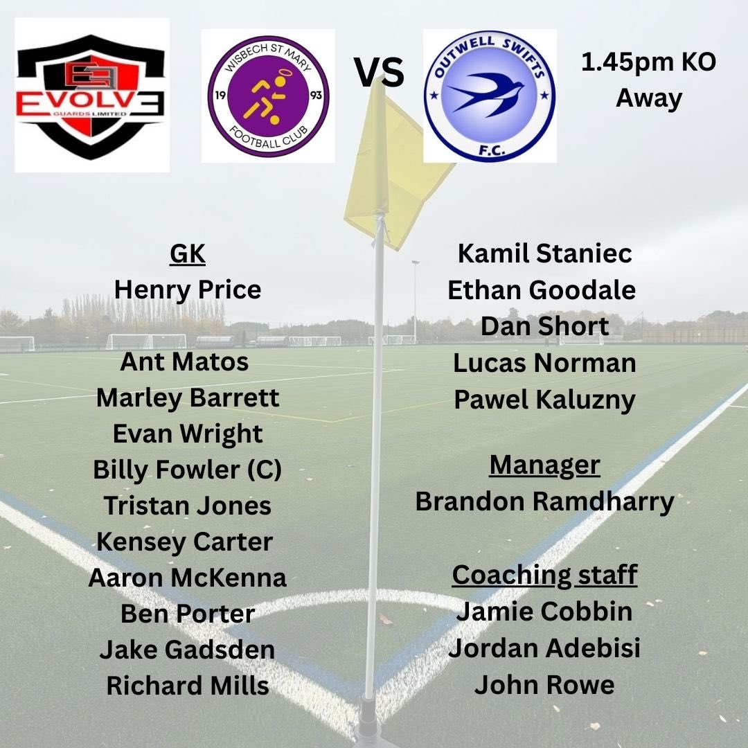 💜 game day for the lads , another cup game against <a href="/OutwellSwiftsFC/">Outwell Swifts FC</a> .

1:45 kick off down at Outwell , come down and support the boys 👍🏽💜