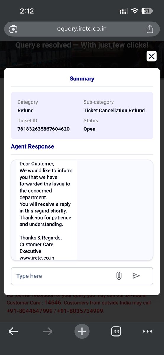 ak190732's tweet photo. @IRCTCofficial @RailwaySeva @RailMinIndia  My refund for PNR 8738301090 cancelled on 17 Nov is still not received. Transaction ID 100006058580717. Customer care and email have not helped. Please escalate. Username Ak190732. https://t.co/hIpOOLXmIL