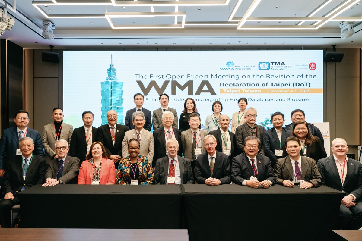 medwma's tweet image. The 1st Open Expert Meeting on the Revision of the DoT, 4-6 December, was held with a lot of takeaways for further discussions. Recordings/presentations/future meeting schedule to be available soon at wma.net/what-we-do/med… #DeclarationOfTaipei #TaiwanMA