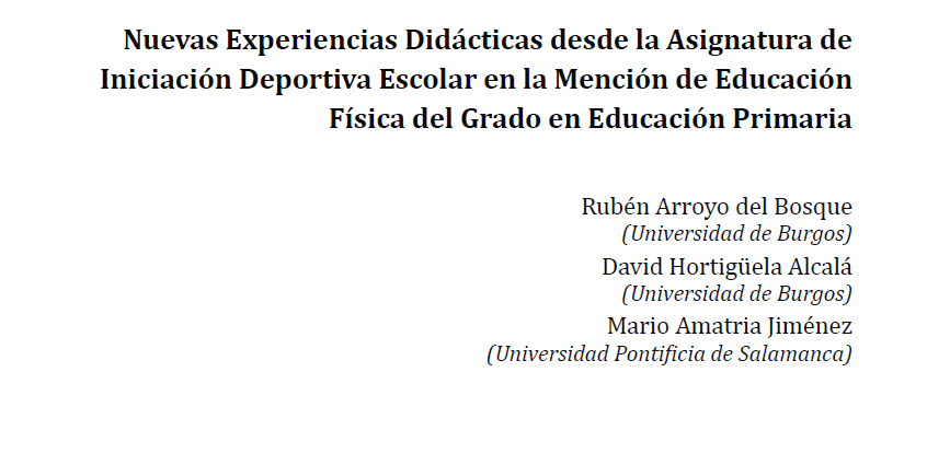 Nuevo capítulo de libro publicado sobre la enseñanza de la iniciación deportiva en la formación inicial del profesorado 👇
bit.ly/inicia_deporti…