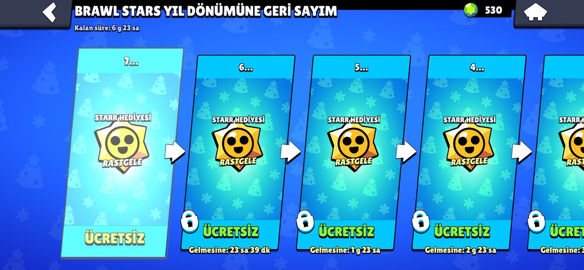 BrawlSourceTR's tweet image. 🎁 Brawlidays yaklaşıyor! Bu kapsamda Brawlidays’e kadar her gün 1 Starr Drop hediye olarak gelecek.

✨ Aynı zamanda 6 galibiyetli bir özel mücadele mevcut. Mücadele ödülü Meka Kutusu!