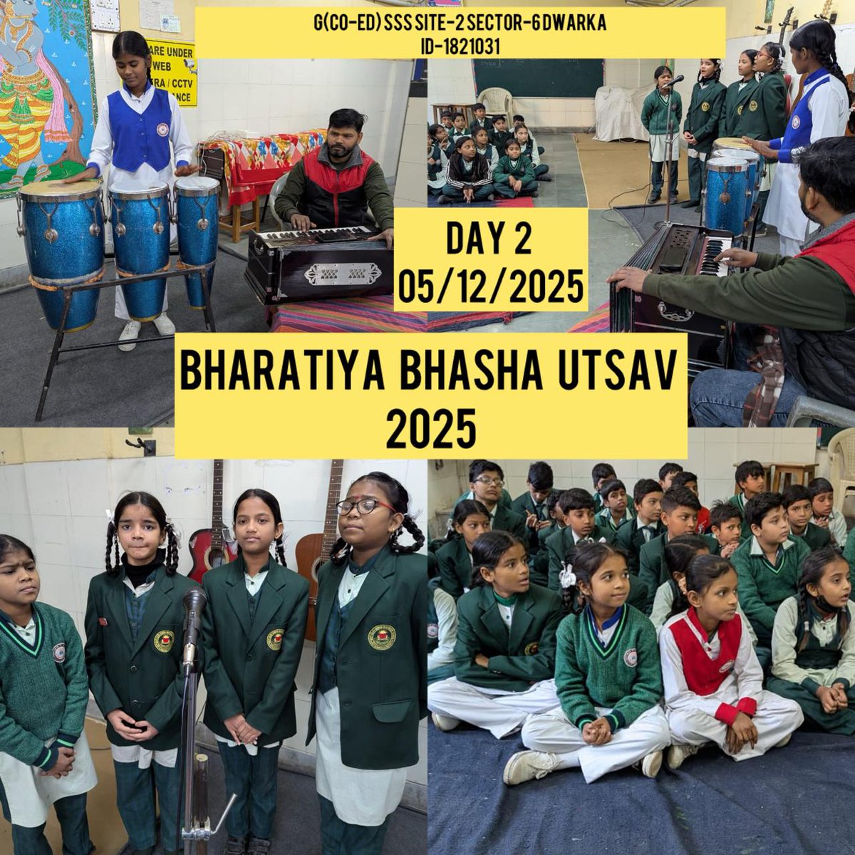 school6dwarka's tweet image. On occasion of celebration of #BhartiyaBhashaUtsav students took part in activities emphasising poetry across languages &amp;amp; music through languages. It aims to  strengthen national unity through cultural understanding &amp;amp; linguistic inclusivity. Day 2 #CelebratingLanguages