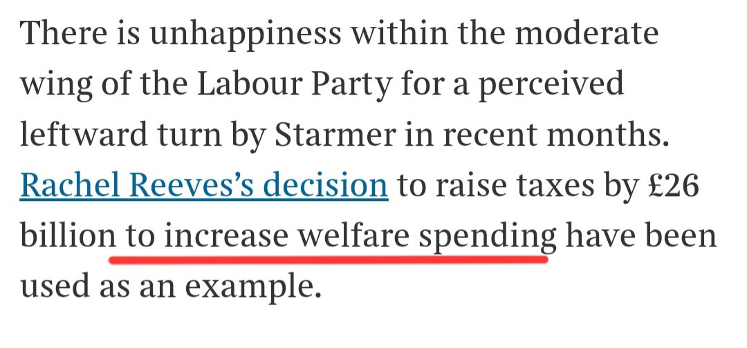 FromSteveHowell's tweet image. The Times today states as fact that taxes are being raised to fund welfare. 

They aren't. They're funding a massive increase in arms spending.

It's clouded by talking about the annual military budget as a percentage of GDP - but each extra 1% of GDP = £30bn.

1/2