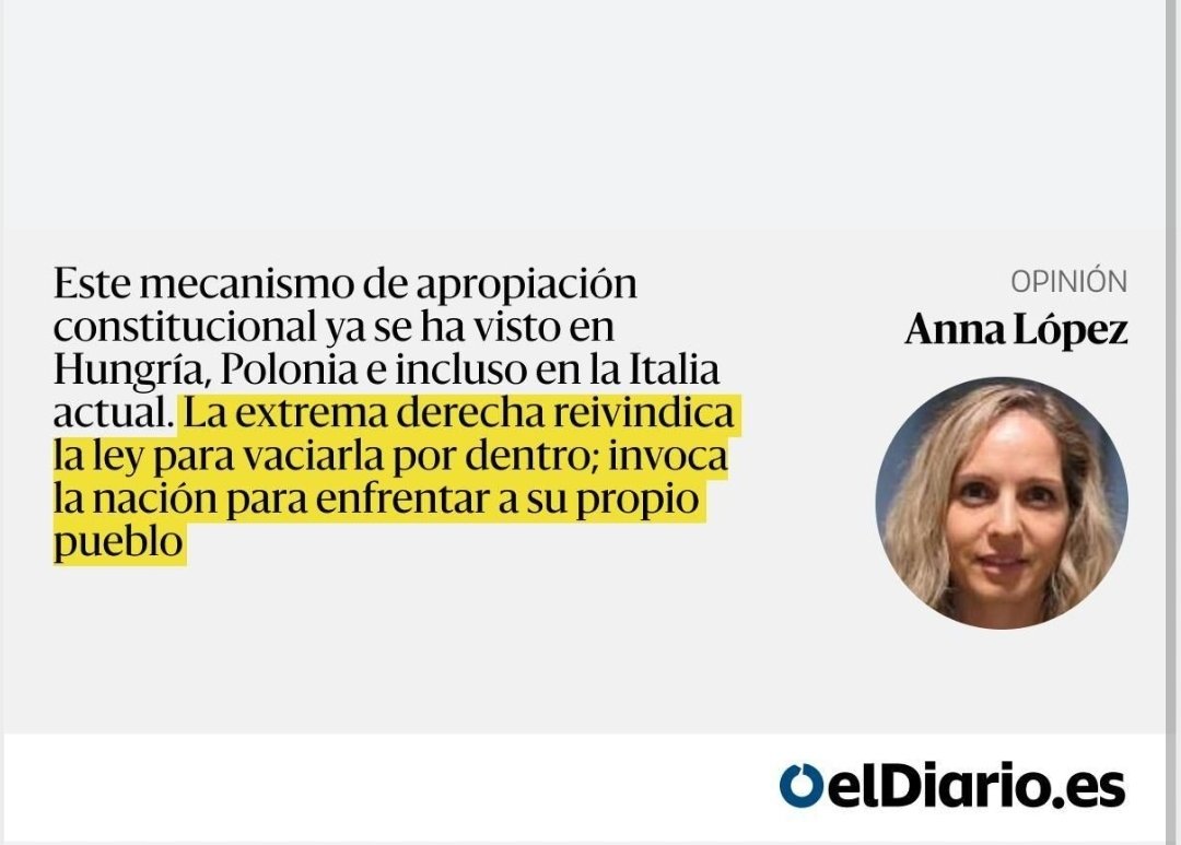 🗣️#Vox no celebra la #Constitución: la recorta. Se queda con los artículos que le sirven y silencia los que garantizan igualdad, pluralismo y diversidad

En su proyecto no cabe en la España real, pero sí en un pasado que este país dejó atrás hace décadas"
eldiario.es/opinion/tribun…