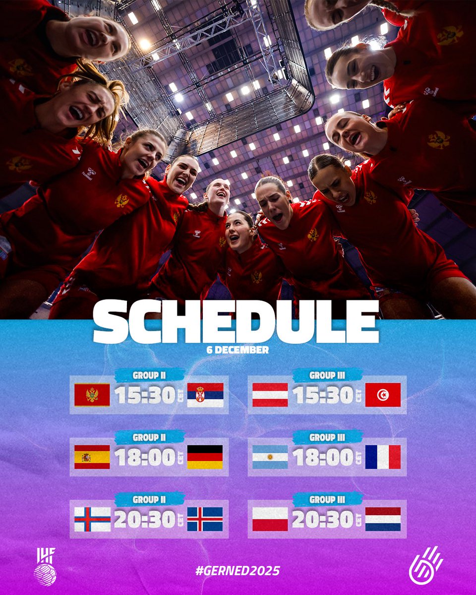 ihfhandball's tweet photo. Who will secure the second quarter-final ticket in Dortmund? ⚡ Main Round Group II will say goodbye to #GERNED2025, while Group III could also see its spots for the quarter-finals delivered. President's Cup action resumes too. Come along 🙌

Preview 👉 https://t.co/71MCSHC1BN https://t.co/WtUjsAquLg