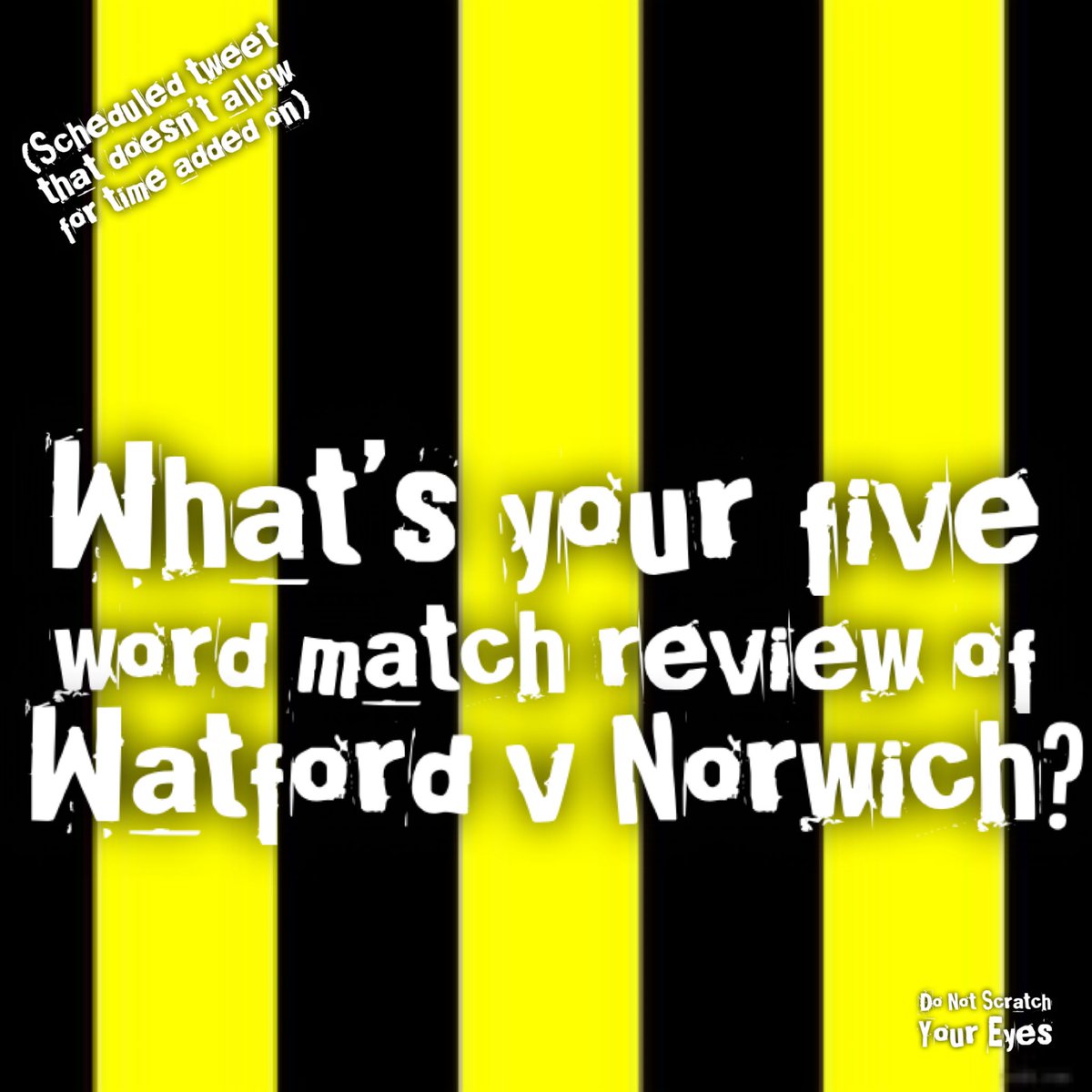 Do Not Scratch Your Eyes Watford FC Podcast 🐝 tweet media