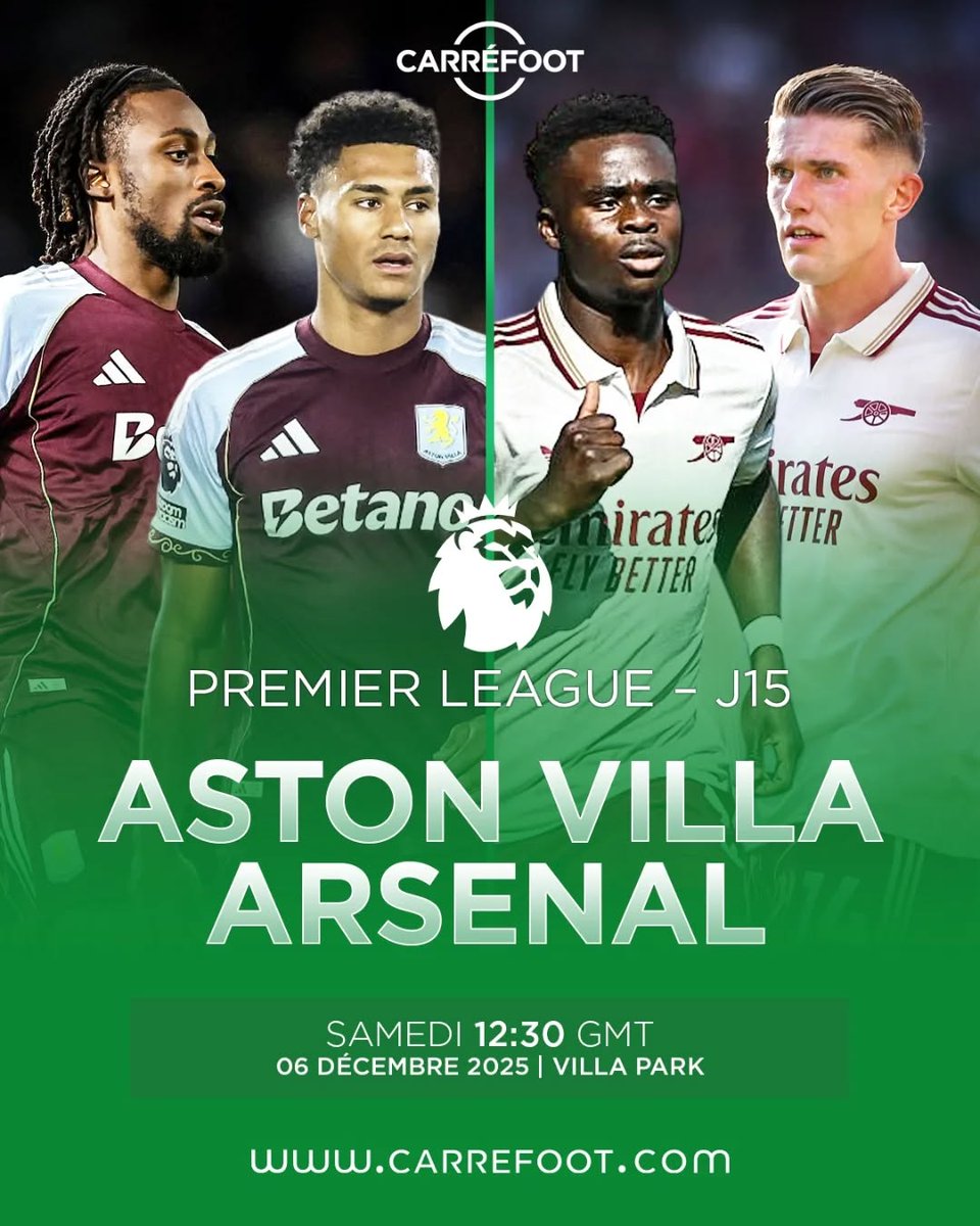 ANGLETERRE (PREMIER LEAGUE) : Aston Villa – Arsenal

Aston Villa, sur une série de quatre victoires consécutives, reçoit un Arsenal intraitable et leader. Un choc entre une équipe en pleine ascension et un Arsenal déterminé à maintenir son invincibilité.

#AstonVilla #Arsenal