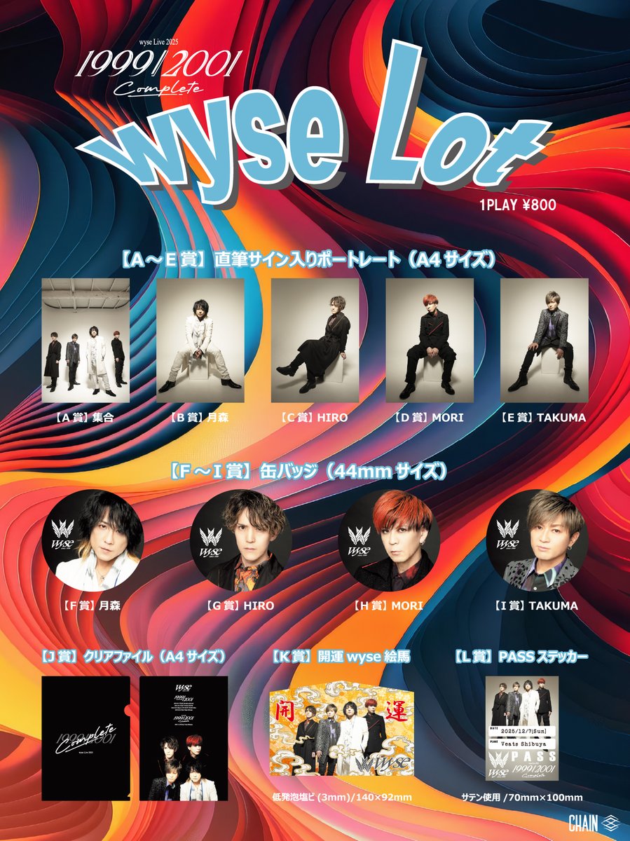 グッズ情報／／ 📅2025.12.7(日) 『1999-2001 Complete』 📍Veats