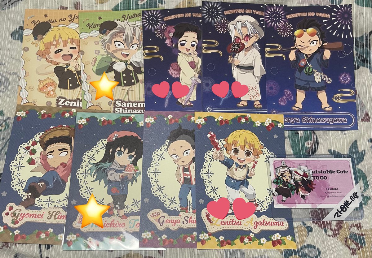 【交換・譲渡】鬼滅の刃
ポストカード/コースター
(クリスマス、ハロウィン、全集中展等)

譲:画像1〜4

求:画像5(お楽しみくじ　炭治郎) or 1枚100円

譲渡の場合、⭐️は無印(無くなり次第💕)から2〜3枚程お迎えください。

続きます↓