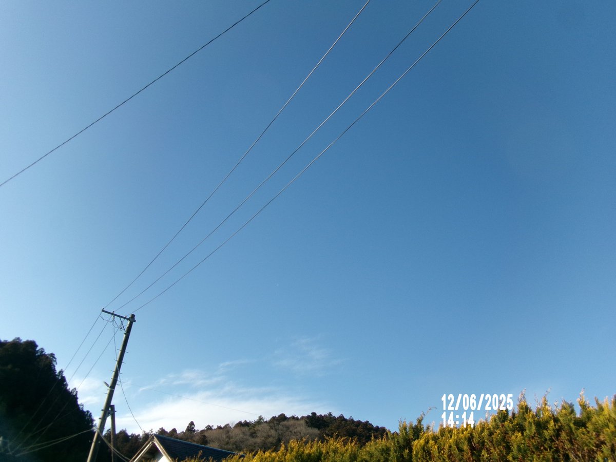 12/06日（土）。14時10分過ぎの宮城県登米市。この辺りの空もよう