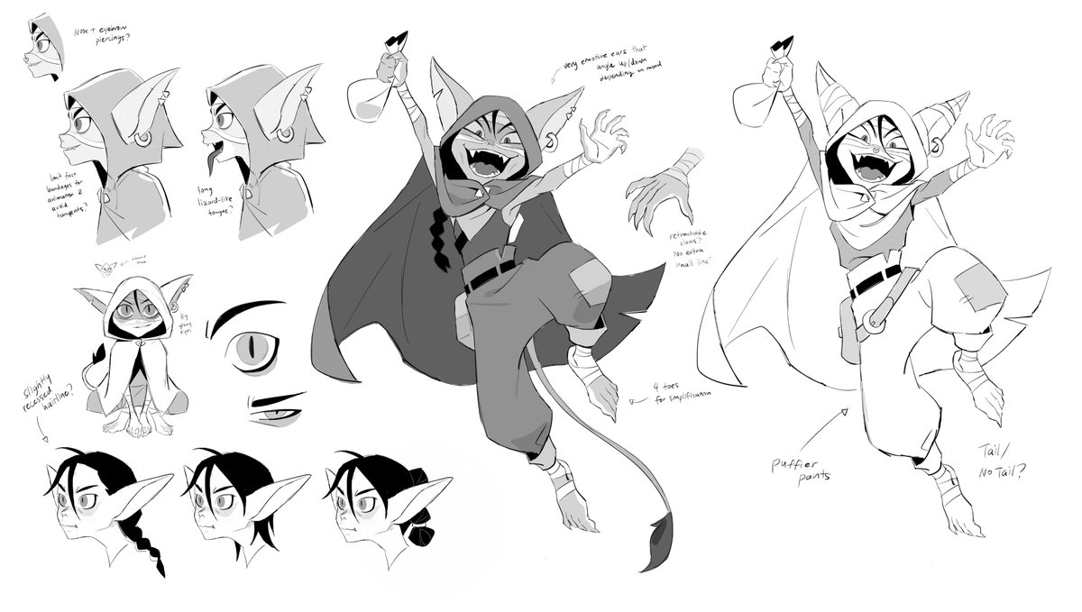 cheseely's tweet photo. I wasn't really planning on posting these *really early* development sketches I did for M9, but since they released some anyway I'll post a few more! (don't mind my silly commentary) #themightynein https://t.co/W4hyCuUiN9