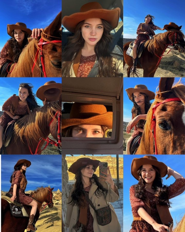 LaxmieSai's tweet image. Here I go; some recommendations and suggestions 🥰😍
@https://x.com/instyleturkiye
- Love for animals
-cowboy hats and horses
May be #instyle.turkey.animal lovers
#YağmurYüksel