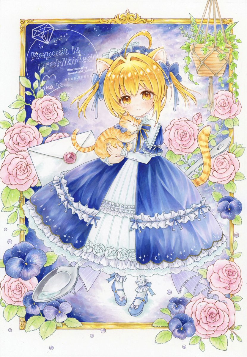 ◜ ͡ ◝⑅◜ ͡ ◝⑅◜ ͡ ◝⑅◜ ͡ ◝ ◜ ͡ ◝⑅◜ ͡ ◝
　🥄「夜明けを告げて」✉️
　メイン額装･A4サイズ
　#コピック  #ねこしっぽ展
𖡼.𖤣𖥧𖡼.𖤣𖥧𖡼.𖤣𖥧𖡼.𖤣𖥧𖡼.𖤣𖥧𖡼.𖤣𖥧𖡼.