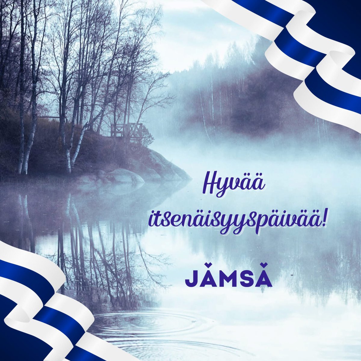Hyvää itsenäisyyspäivää Jämsä ja koko Suomi! 🇫🇮

Vaali­taan yhdessä vapautta, rauhaa ja toisistamme välittämistä. 💙