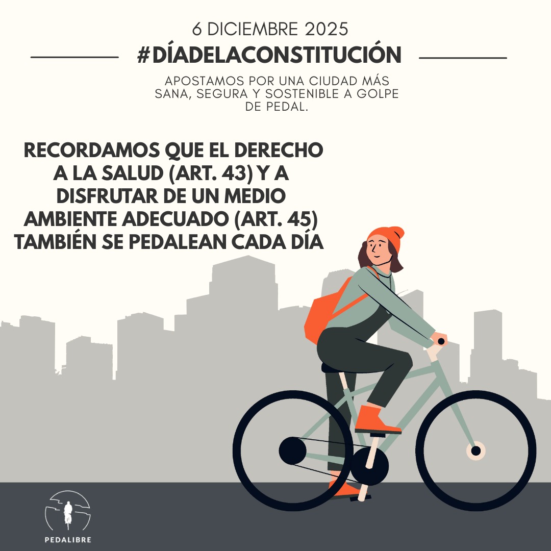 Hoy celebramos el #DíaDeLaConstitución, una fecha para recordar derechos fundamentales y herramientas🚲 para su cumplimiento