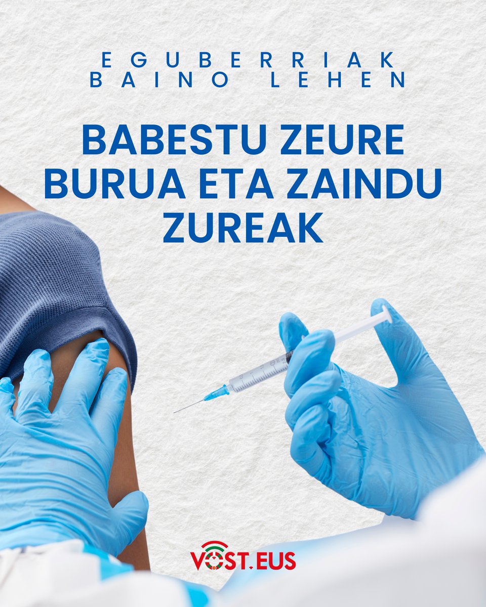 🎄💉 Txertatu zaitez Eguberria baino lehen!

🛡️ Zure osasuna babestu
🤝 Zure familia babestu
🎁 Opor hauetan lasaitasuna oparitu

#Prebentzioa #TxertoaJarri #Osasuna #EguberriSeguruak #Gripea