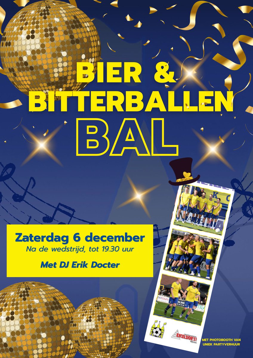 vvstaphorst's tweet photo. 🟡🔵 𝗜𝘁'𝘀 𝗠𝗮𝘁𝗰𝗵𝗱𝗮𝘆! ⚽️
Vandaag komt @excelsior31 uit Rijssen op bezoek.
Na afloop in de kantine: 𝗕𝗶𝗲𝗿 & 𝗕𝗶𝘁𝘁𝗲𝗿𝗯𝗮𝗹𝗹𝗲𝗻 𝗕𝗮𝗹
⚽️ vv Staphorst - Excelsior ‘31
🏆3e Div. A
🕝 Aanvang 14:30
🏟 Sportpark Het Noorderslag
📲 #staexc
#samensterk #kopdrveur https://t.co/L9A5tl0wxS
