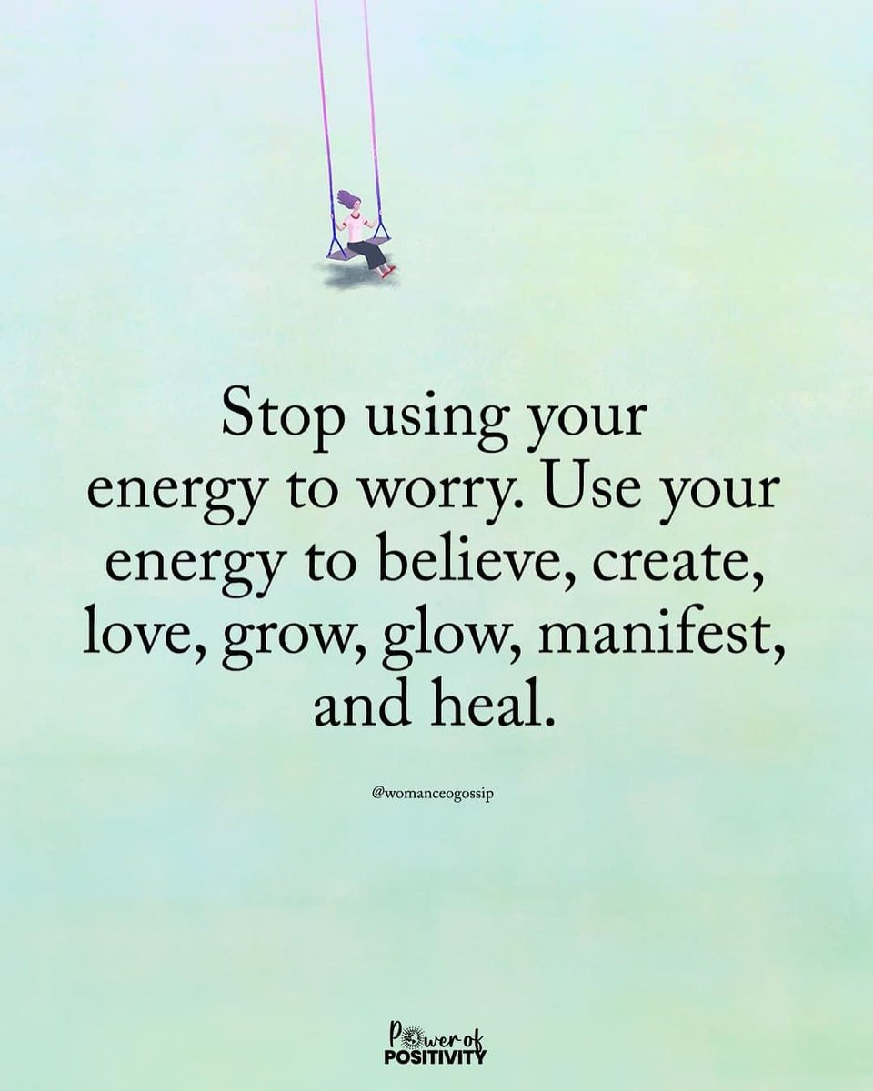 Stop using your energy to worry... ✨💫