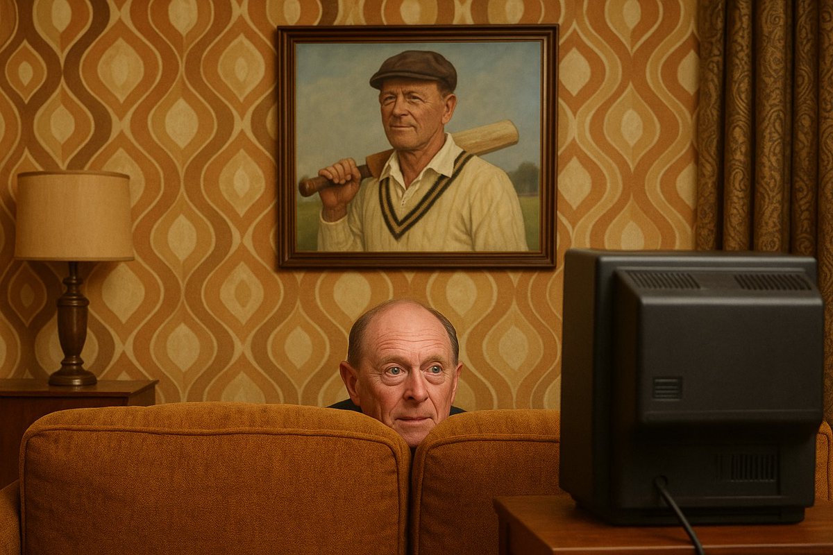 RichardFTomlin's tweet photo. Boycott watches Duckett and Crawley open the batting in the Ashes.

#Ashes2025 #englandcricket #bbccricket #TMS https://t.co/BEoGMosz6K