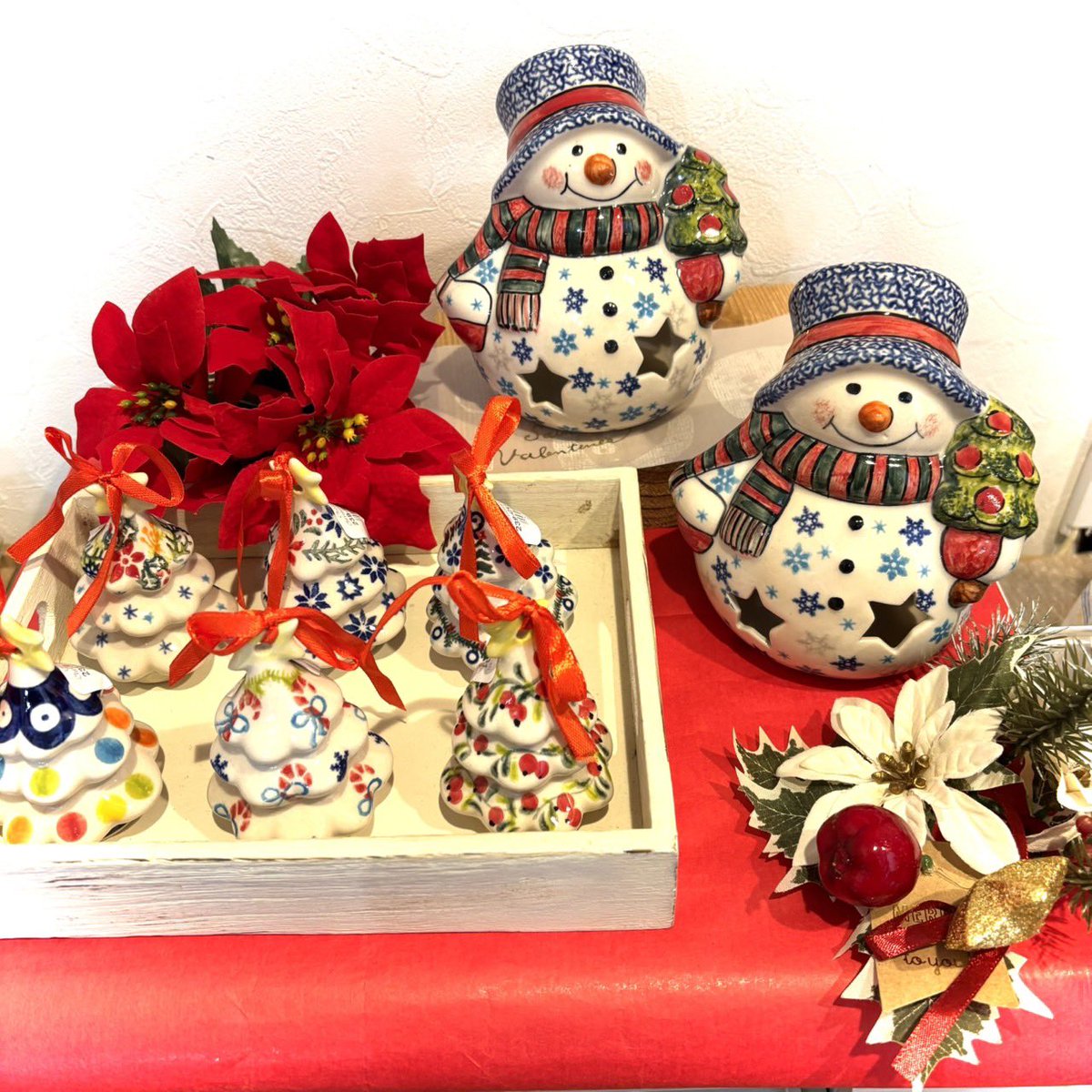 新品 ポーリッシュポタリー VENA社 持ったスノーマン 最高級デザイン 神戸直営店にVENAのツリーとスノーマンが到着しました！