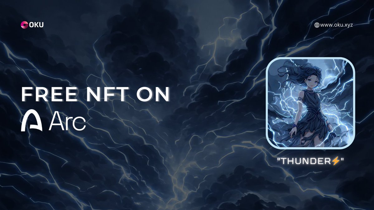 Free Mint 'Thunder ⚡ ' NFT On Arc Testnet

🔗 Thunder ⚡: oku.xyz/thunder

RT &amp; Paste Your Wallet Address Below ⬇️🎁