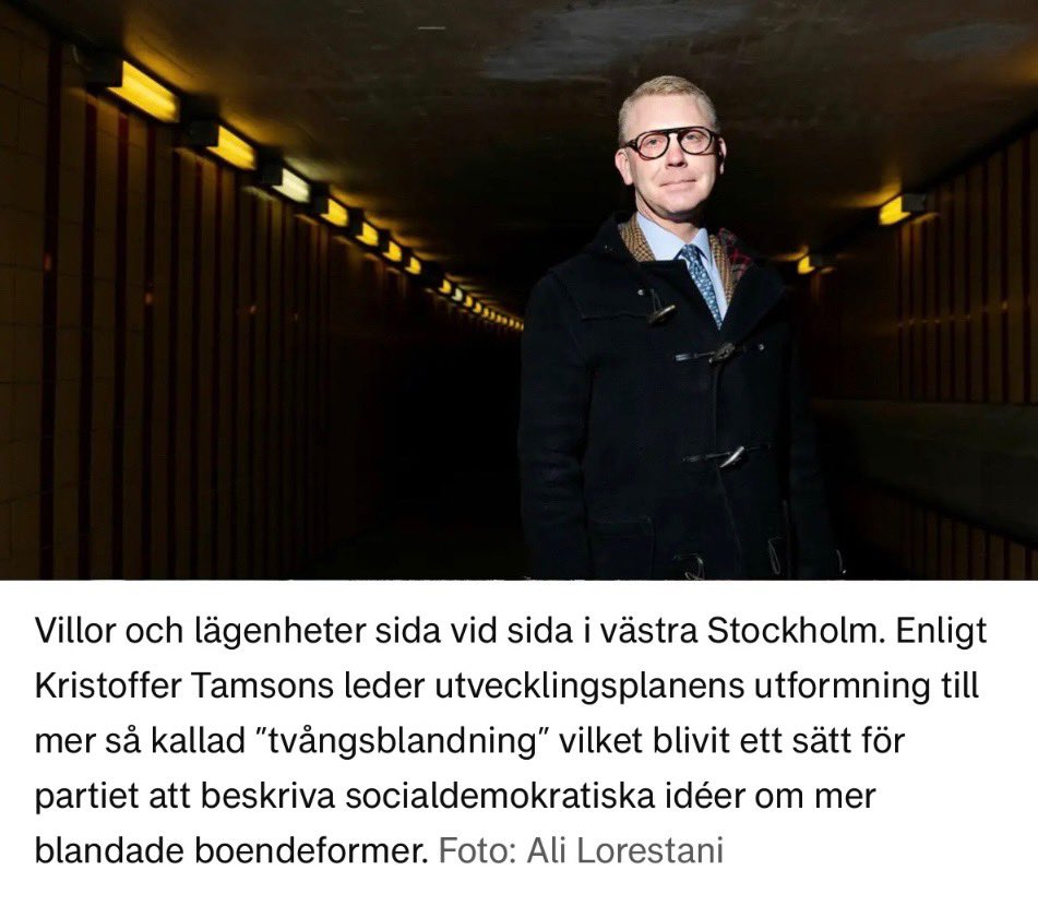 Stockholmsregionen behöver inte tvångsblandade miljonprogram motsvarande 580 000 nya smålägenheter i höghus. Stockholmsregionen behöver trädgårds- och villastäder. Det är dags att bygga som människor vill bo – inte som Socialdemokraterna och Miljöpartiet vill centralplanera.