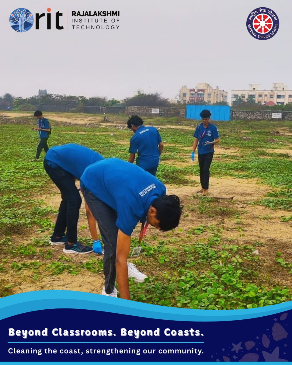 ritchennai44766's tweet photo. RIT NSS goes beyond classrooms and coasts! 🌊 In collaboration with Chennai Volunteers, our students took part in a purposeful beach cleanup at Besant Nagar, contributing to a cleaner and healthier shoreline.

Weekdays we code. Weekends we serve. https://t.co/PrMQbaZp0I