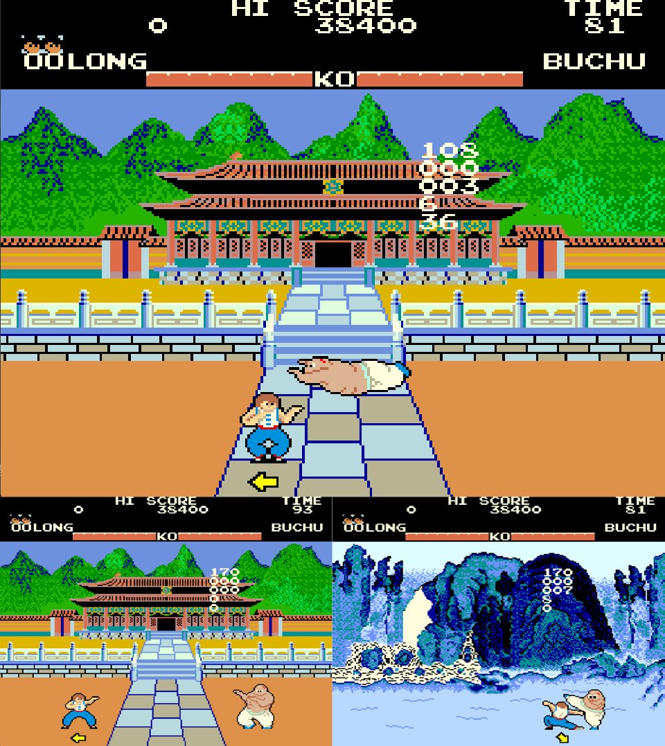 yoshinokentarou's tweet image. 現在とある場所で「アーケード版 イー・アル・カンフーをメガドライブに勝手移植するプロジェクト」が徐々に進行中。
先日公開されたバージョンでは「ブチュ」が飛んで攻撃可能な状態に。
本作がいつごろ通常のWEBに浮上してくるのか気になるところではある。