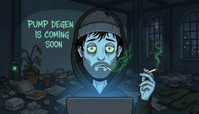 CryptoFreezes's tweet image. 💥 Meet @PumpDegenSOL– the sleepless trader who blew three accounts and still refused to log off.

📊 Born from real losses, built for comeback stories.

⚡ Join early, ride the story, always PUMP.

#PumpDegen #memecoin #PumpFun #crypto