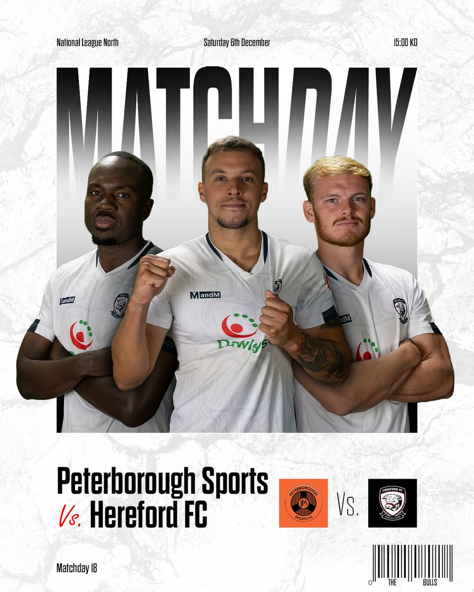 MATCHDAYYY! 🤩

🆚 Peterborough Sports
🏟️ PIMS Park
🕒 15:00
📲 herefordfc.co.uk/match-live/
📻 Radio Hereford FC
🏆 The National League North

#COYW | #PETHER | West Mercia Air Conditioning Ltd