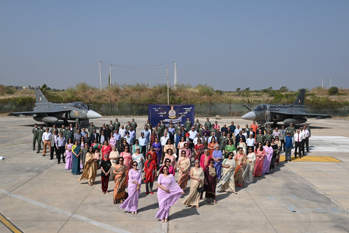 18 Squadron, also known as 'Flying Bullets', celebrated its Diamond Jubilee with a commemorative seminar and spectacular aerial displays by Surya Kiran Aerobatic Team and Akashganga at Air Force Station Naliya on 05 Dec 25. The event was graced by distinguished guests Air Marshal
