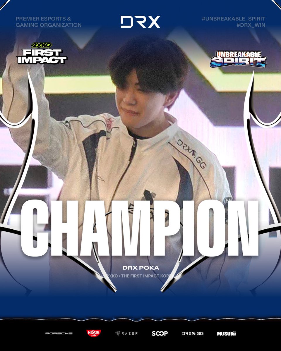 𝟐𝐗𝐊𝐎 : 𝐓𝐡𝐞 𝐅𝐢𝐫𝐬𝐭 𝐈𝐦𝐩𝐚𝐜𝐭 𝐊𝐨𝐫𝐞𝐚

poka wins the 2XKO First Impact Korea! He claims the champion’s title! Please congratulate poka for showing such outstanding performance in Korea🔥

#DRX #2XKO #UnbreakableSpirit