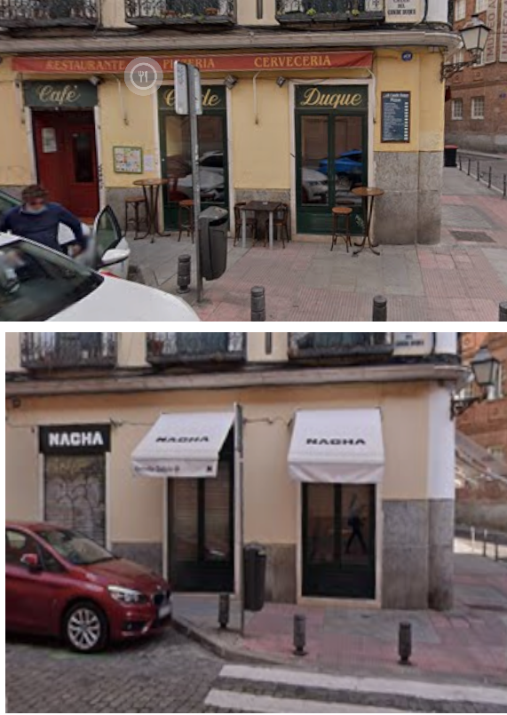 SPTimeMachine's tweet photo. @MadridDecadente @Mr_Abraham_ @ChuleriaMadrid @FRAVM @_somosmadrid @SecretosdeMadri @el_pais_madrid @Tyrexito @RbSotomayor @madridcyp @Visita_Madrid @Madridiario No lejos de ahí me ha pasado lo mismo hace unos meses. Adios, pincho de tortilla sin igual. Las mañanas no volverán a ser las misma. (Y que fría y seca la nueva fachada, comparada con la que había.) https://t.co/5hpc2vzGSk
