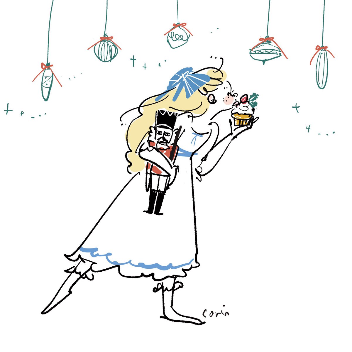 She promised to save Christmas—right after this cupcake.
待って。カップケーキ食べたら頑張るから🧁

#くるみ割り人形