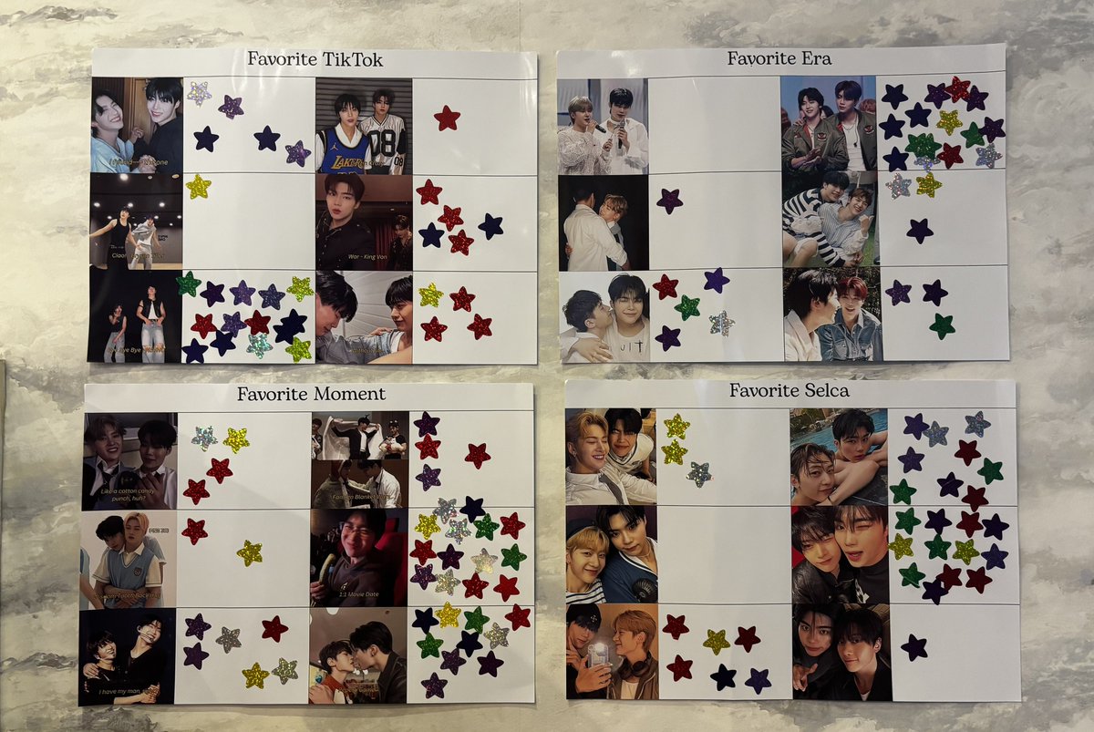 yeoukkuma's tweet photo. a week since shoot! into love so we're sharing the results of our mattparkz voting board! 🦊🧸

did your favorite win? 🧐🩷

#MATTPARKZ #맽박즈 
#ShootIntoLove #TthewinLovewithWook https://t.co/UrtuYvvCKK