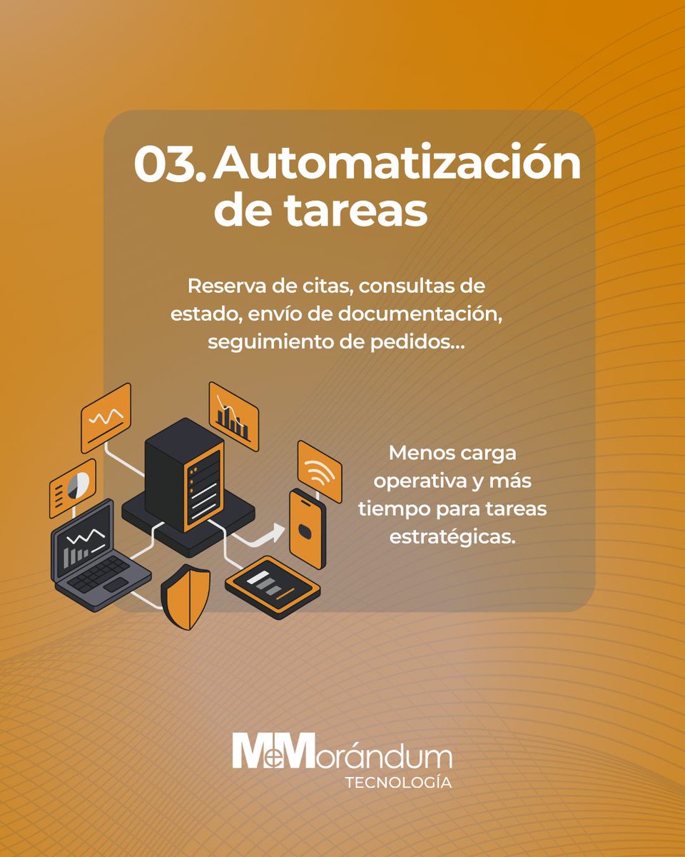 memorandum_es's tweet photo. Los chatbots se han convertido en una herramienta clave para cualquier negocio 🚀🤖

Atienden a tus clientes a cualquier  hora, resuelven dudas al instante, automatizan tareas repetitivas y mejoran la experiencia del usuario sin aumentar tu equipo 📈💬

#Chatbot #Memorandum https://t.co/rk5Ijej4D3