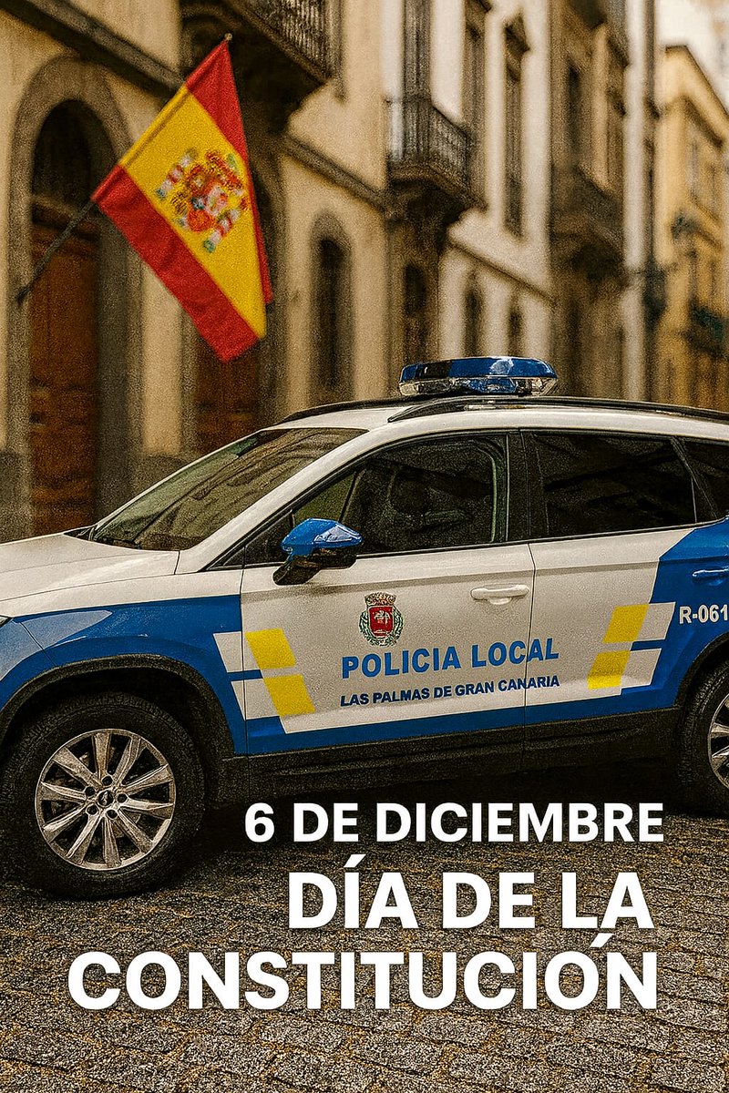 Hoy celebramos el Día de la Constitución Española.
Recordamos el artículo 104, que nos encomienda proteger los derechos y libertades y garantizar la seguridad ciudadana. 
Un honor servir a los ciudadanos cada día.

#PoliciaLocalLPGC
#ConstitucionEspañola