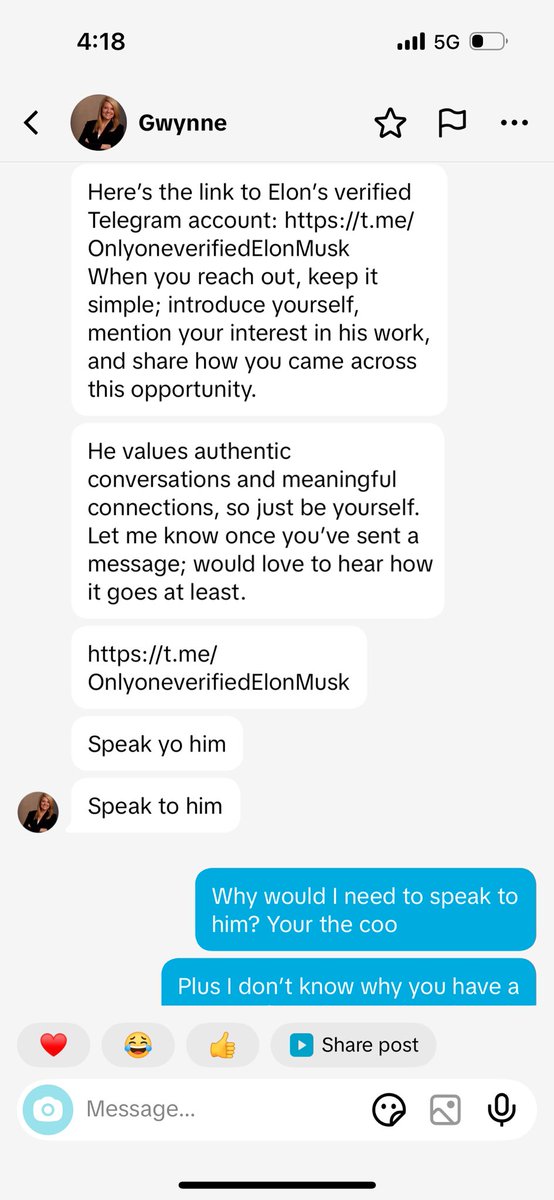 KevKushner420's tweet photo. @elonmusk you got someone tryna impersonate your coo on tiktok. I told them all I wanted was some space x merch! Send me something lol. I’ll rock it for my cooking content! https://t.co/Zyh9xM5JEO