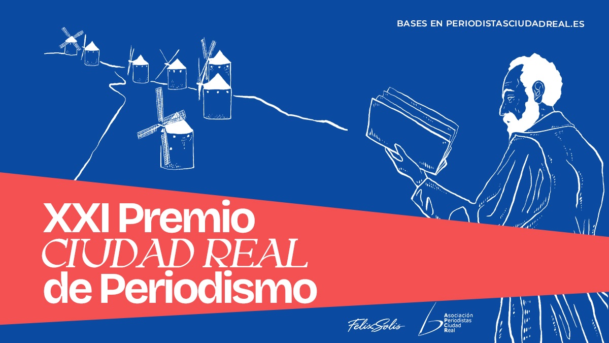 Buscamos el mejor reportaje sobre Ciudad Real. 
💶 1.000 euros de premio 
👨‍💻 bases en nuestra web 

Un premio nacional de <a href="/apciudadreal/">A. Periodistas CR</a> con el patrocinio de <a href="/felixsolisgrupo/">Félix Solís Avantis</a>
