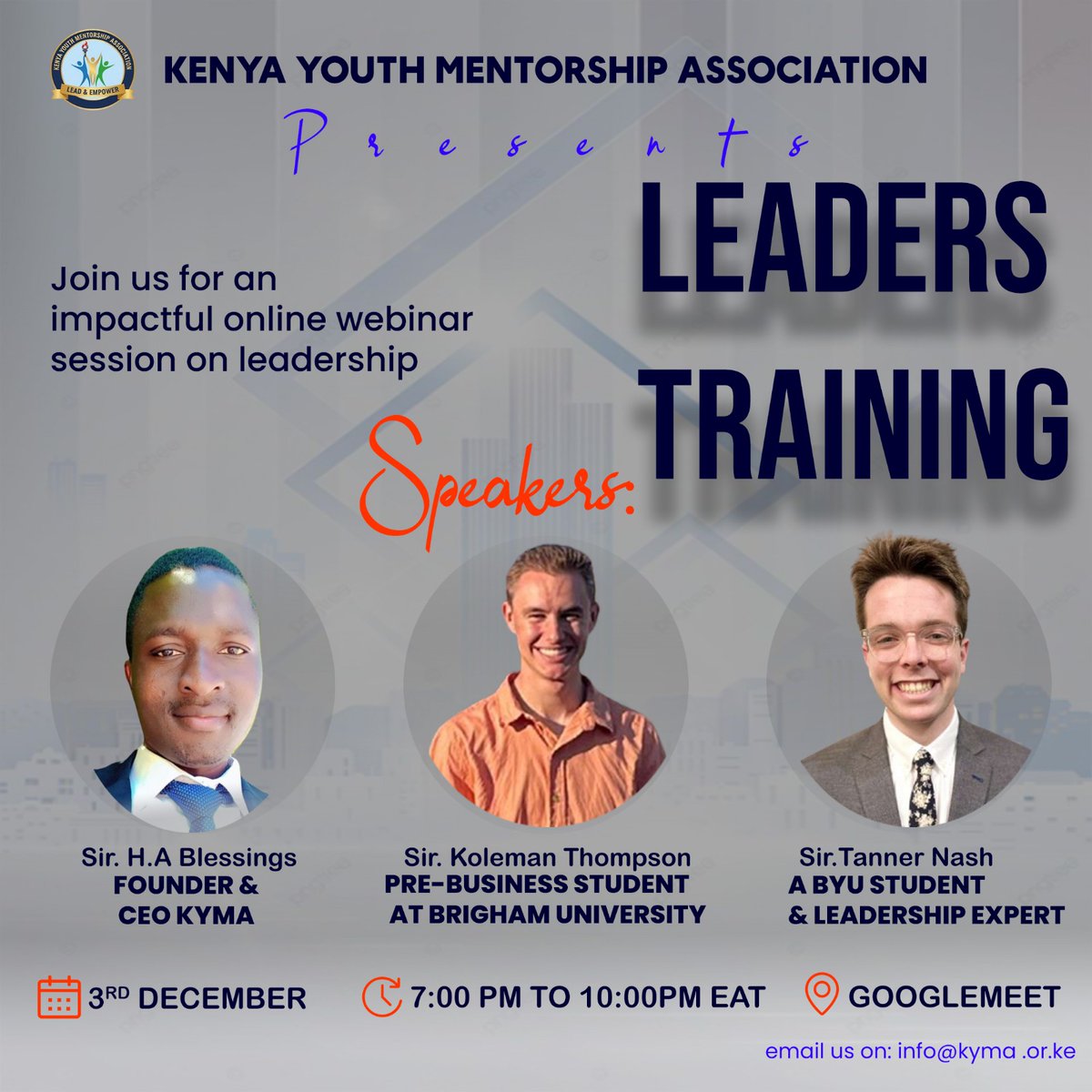 KYMAssociation's tweet photo. Two days of intensive KYMA Leaders Training are complete! 😊

Thanks to Sir H.A Blessings Sir Danny Ngatia &amp; all speakers for raising the bar for the Home of Excellent Minds.

Remember: Leadership is action, not title. Go lead!💪

#KYMA #LeadersTraining #Discipline #HMI https://t.co/B751dO3rws